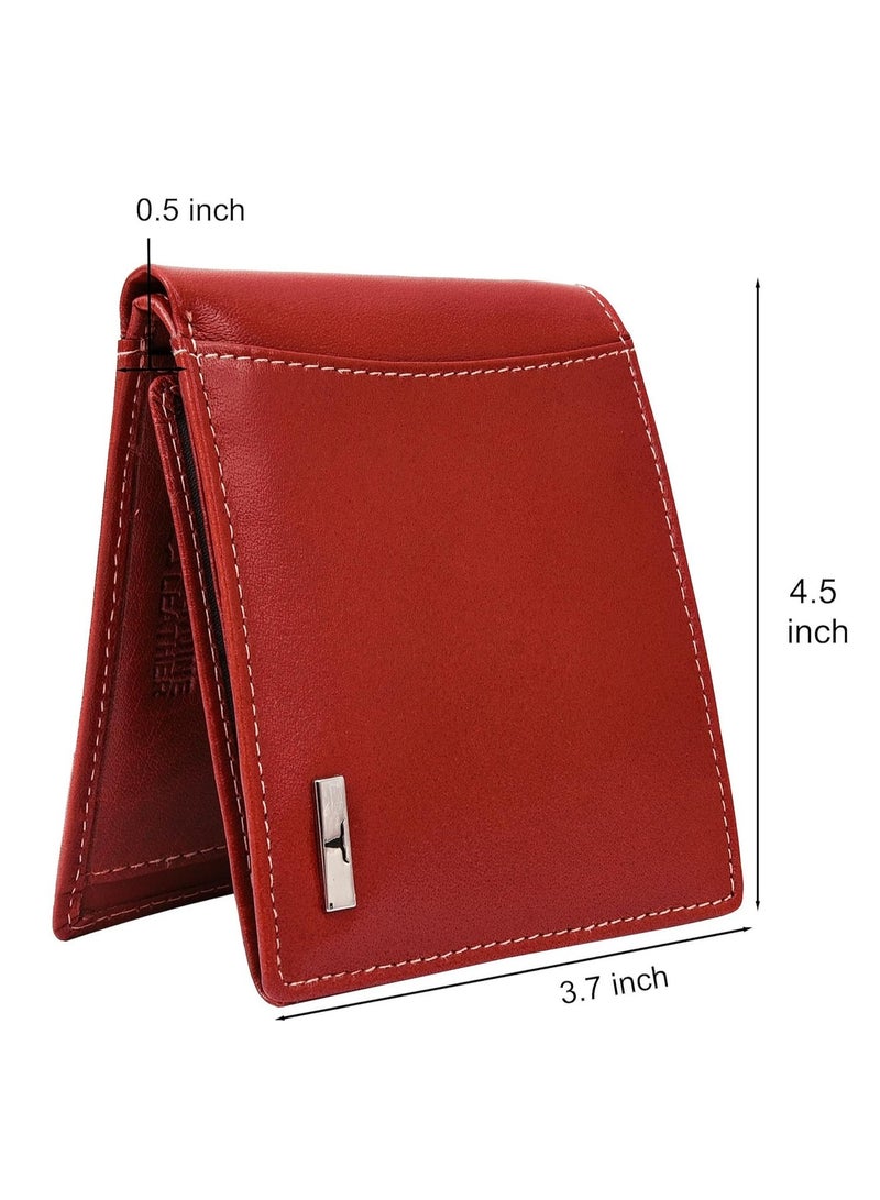URBANFOREST URBAN FOREST Oliver Aniline Red Leather Wallet for Men - Image 2